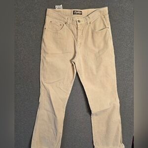 Women's Cream Straight Leg Corduroy Pants Streetwear Grunge Y2K